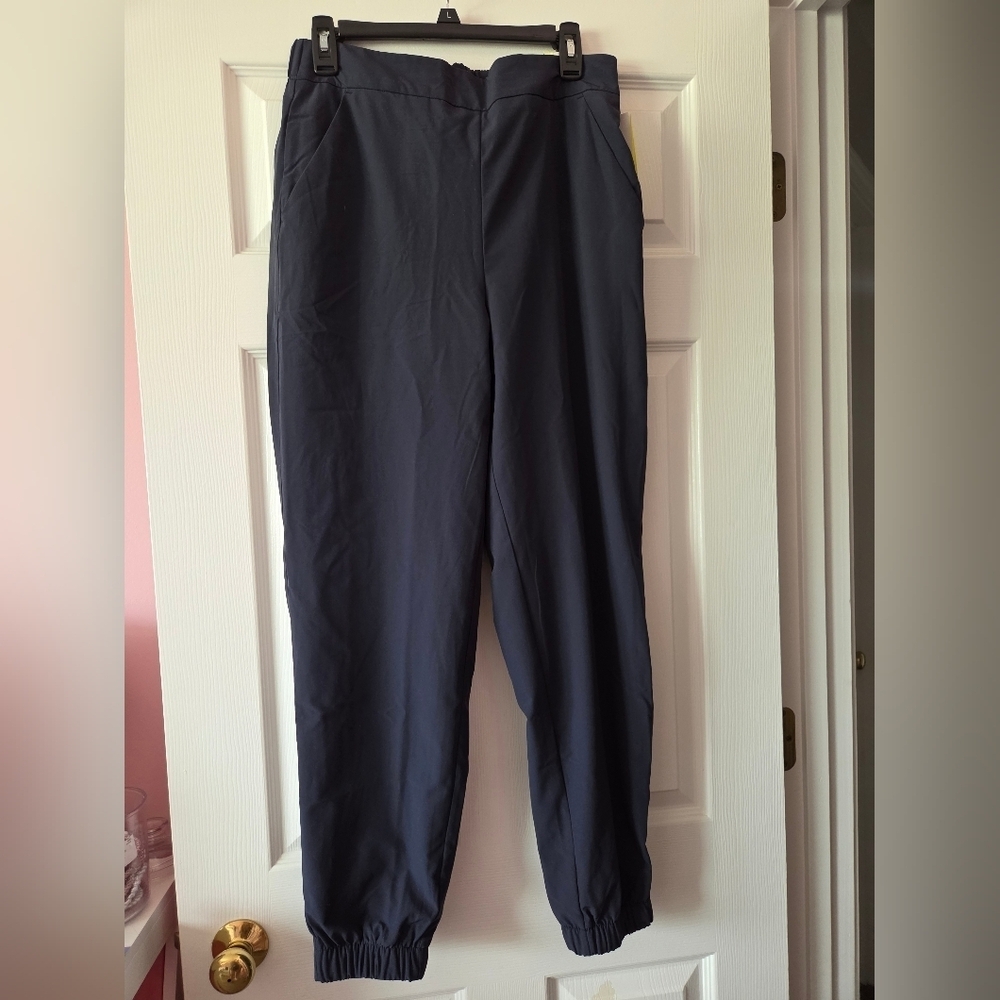 Womens navy lined joggers size M NWT